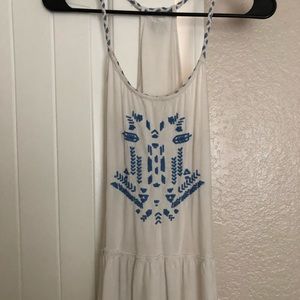 Blue and white tank top